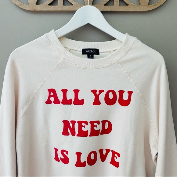 Wildfox All You Need Is Love Sweater Sz Small - Picture 3 of 13